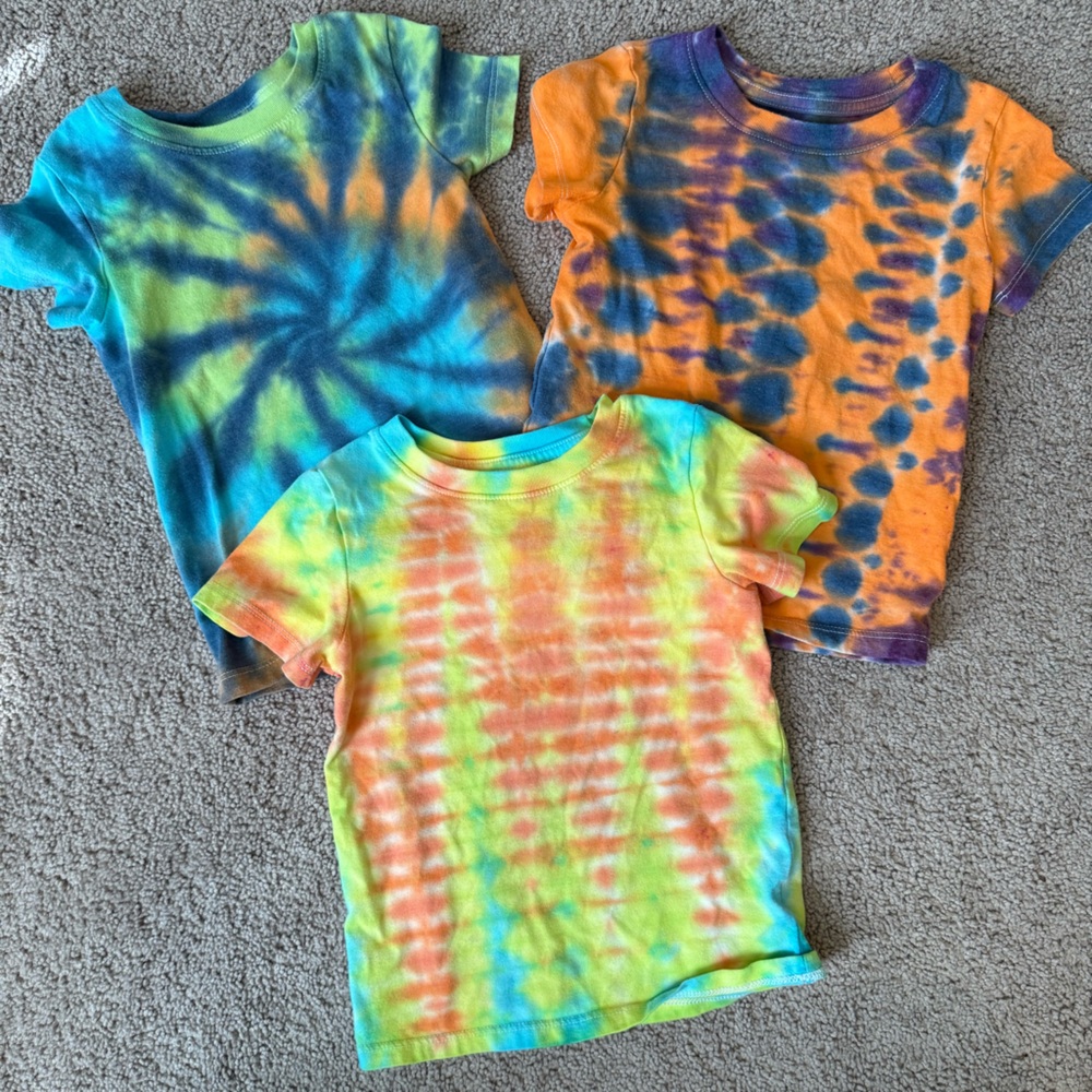 Cat & Jack White T-Shirts Tie-Dyed